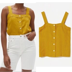 Everlane Linen Picnic Tank Top Size 10